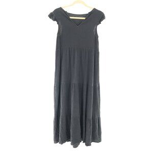 Express Tiered Dress Women's M Black Witchy Gypsy Boho Bohemian Dark Feminine